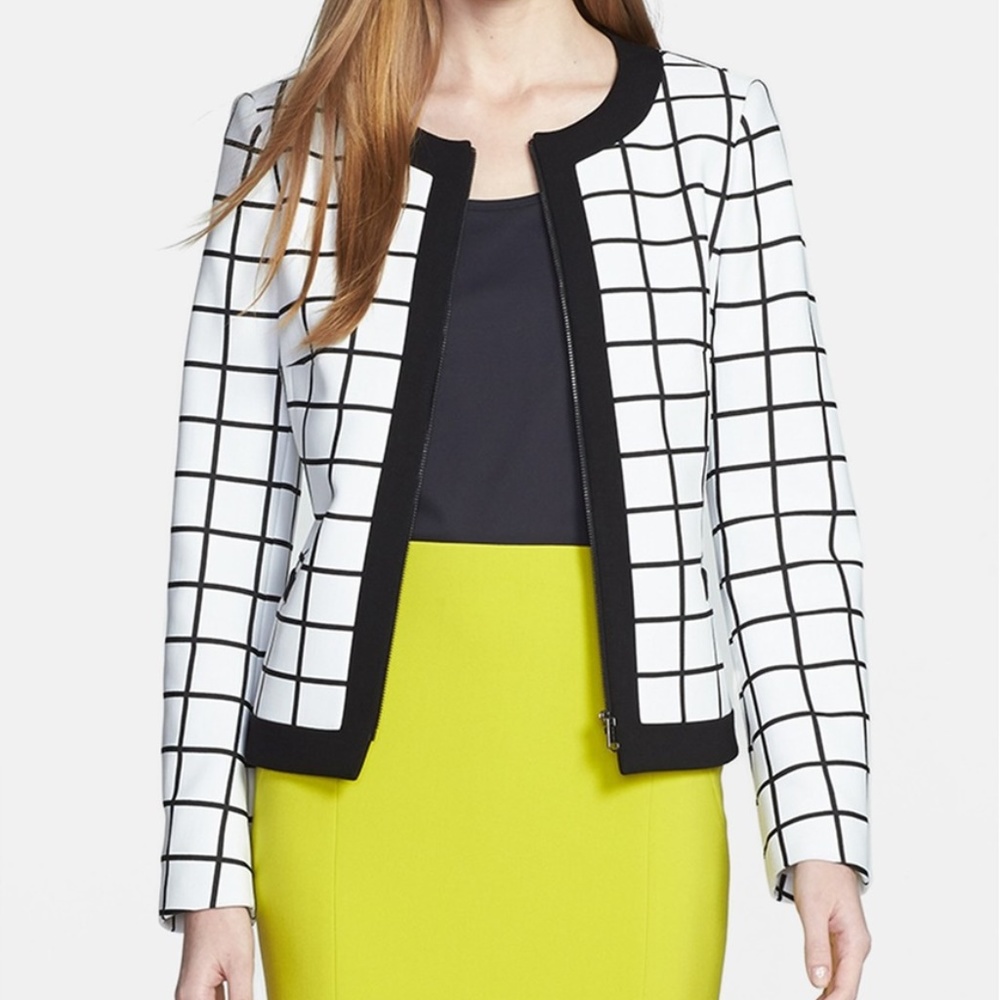 NWT) HUGO BOSS KORALIE2 Front zip Jacket Size 0